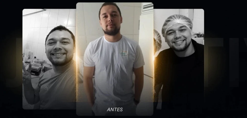 Renan Freitas antes, trabalhando de carteira assinada no chão de fábrica